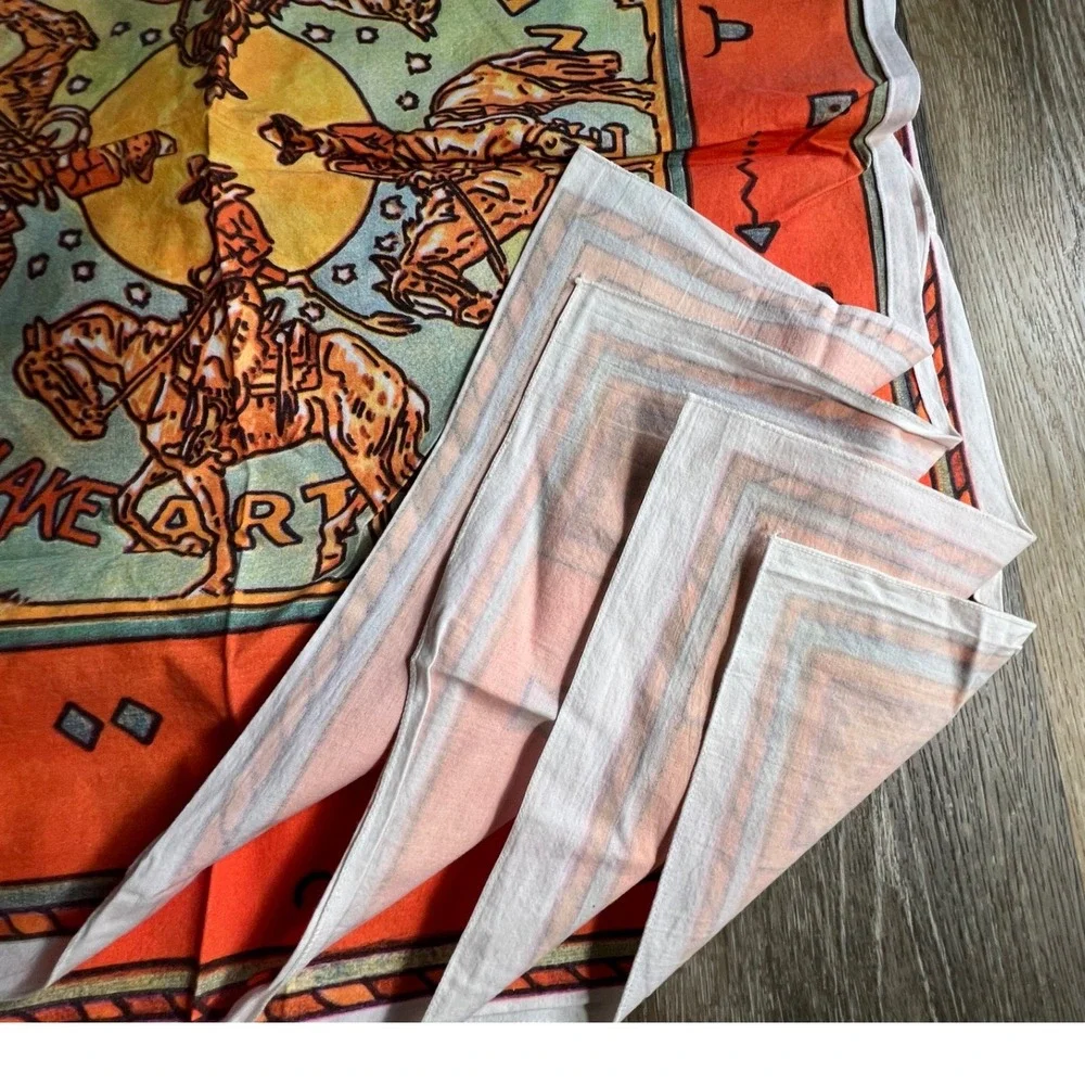 Buckeye Blake Bandana Unisex OS Orange On The Western Front Vintage 1993 Art